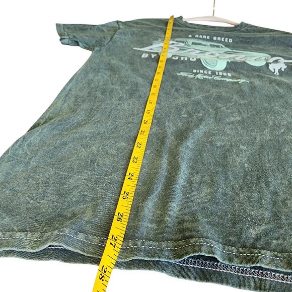 Ford Bronco Womens Graphic T Shirt Size Medium Green Vintage Retro Burnout Wash - Picture 6 of 8